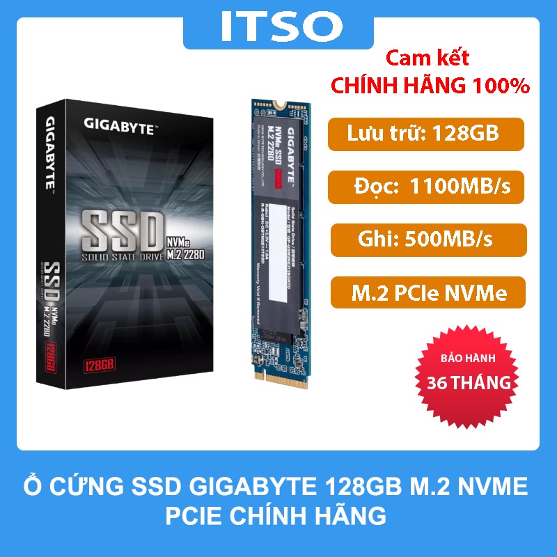 Ổ cứng SSD Gigabyte 128GB 256GB 512GB M.2 NVMe PCIe chính hãng