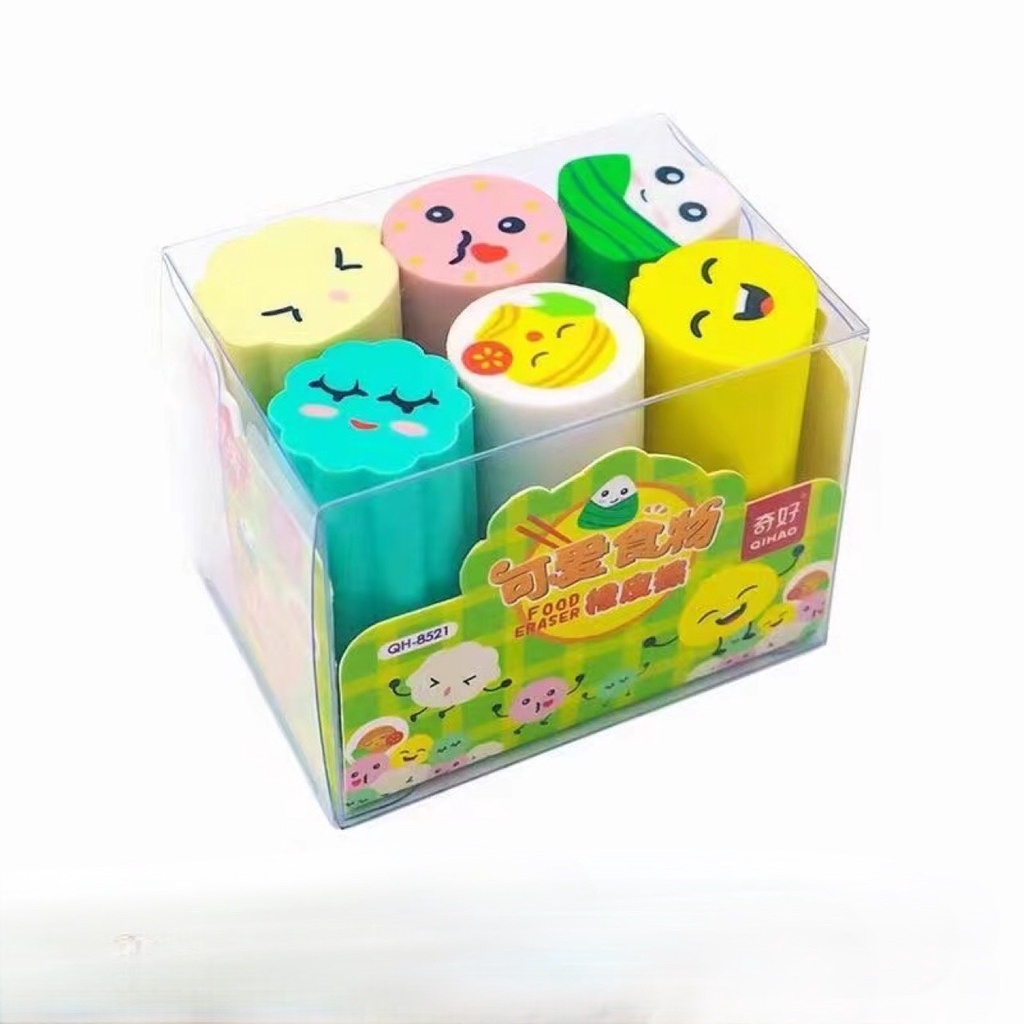COMBO 6 TẨY HÌNH DÀI 5CM NHIỀU HÌNH DỄ THƯƠNG, GÔM TẨY  CHO HỌC SINH- ảnh video thật tại chigiasi68