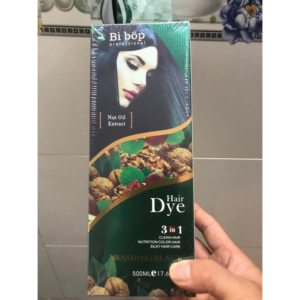 Dầu Gội Phủ Tóc Bạc Đen - Nâu BI.BOP  500MLhàng chuẩn