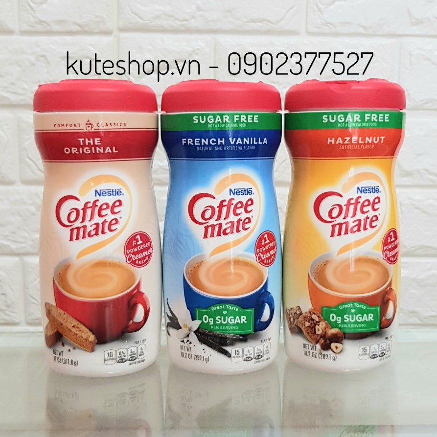 {HSD 2022} Bột kem pha cafe Nestle Coffee Mate THE ORIGINAL & FRENCH VANILLA Sugar Free