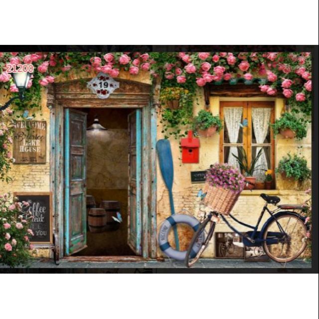 Tranh dán quán cafe trà sữa