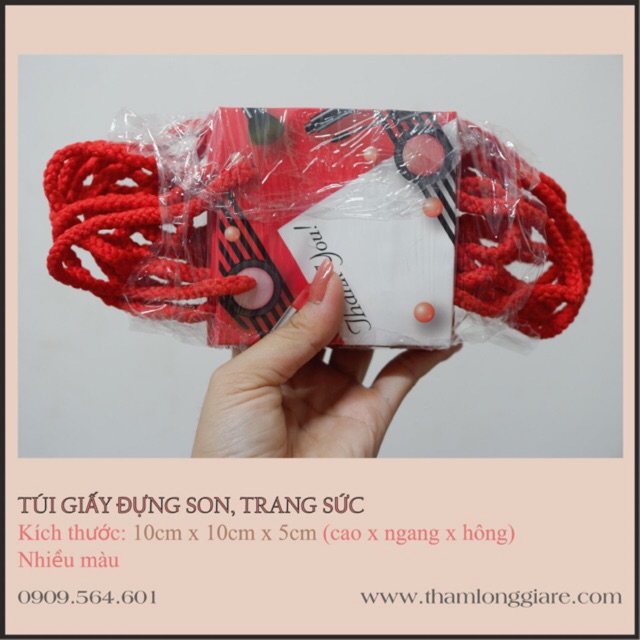 Block 10 túi mini đựng son giấy cứng couch300grs có màn chống nước