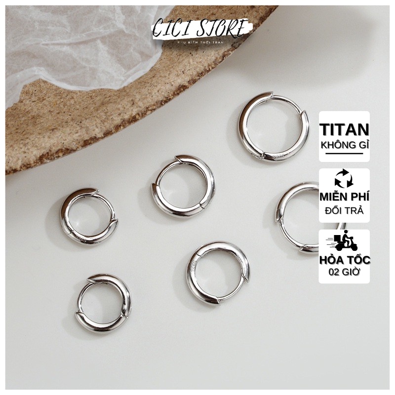Khuyên Tai Nữ Tròn Nhỏ Phong Cách Hàn Quốc