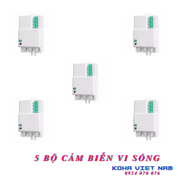 Bộ 5 sản phẩm Công tắc cảm biến vi sóng - Cảm biến chuyển động