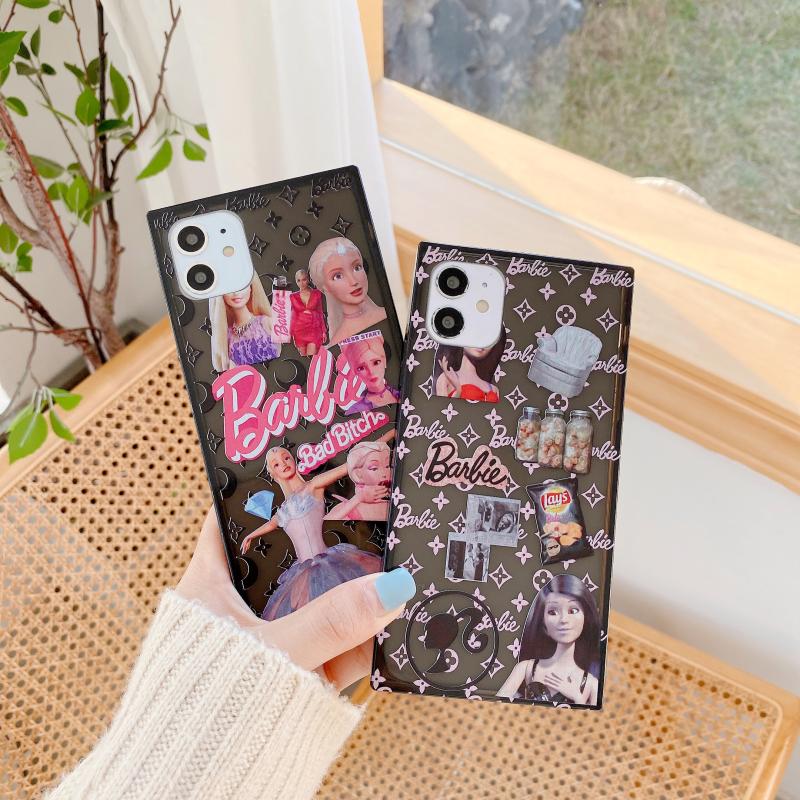 Miếng Dán Tpu Hình Công Chúa Barbie 12 Mini Trang Trí Iphone 11 Promax 6 / 7 / 8 Plus