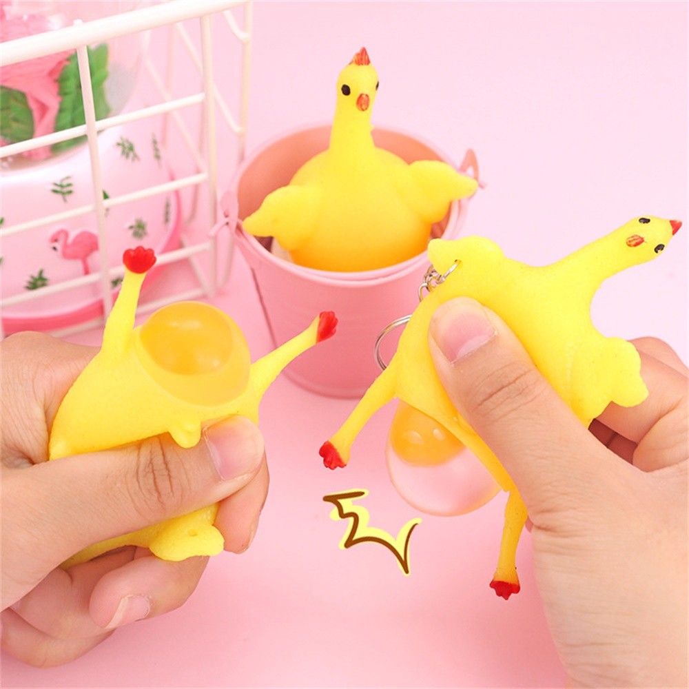 Đồ Chơi Squishy Hình Con Gà Đẻ Trứng