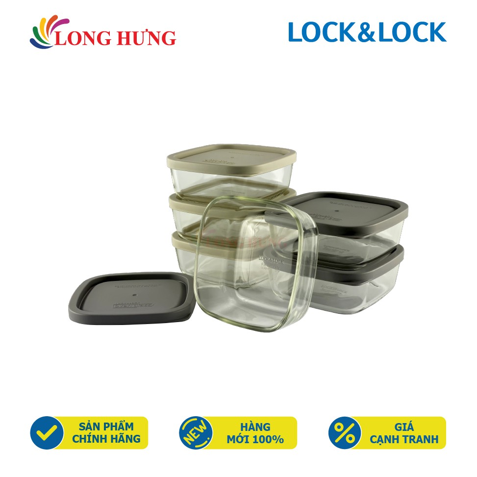 Bộ 6 hộp thủy tinh bảo quản thực phẩm Lock&Lock LLG501SP6 - Hàng chính hãng