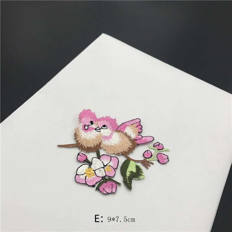 Miếng Dán Ủi Quần Áo Thêu Hình Chim Trang Trí Nhà Cửa DIY Mới