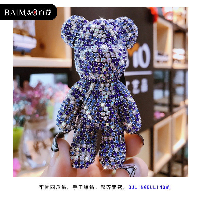 BE@RBRICK Búp bê gấu móc khóa kim cương thời trang hàn quốc