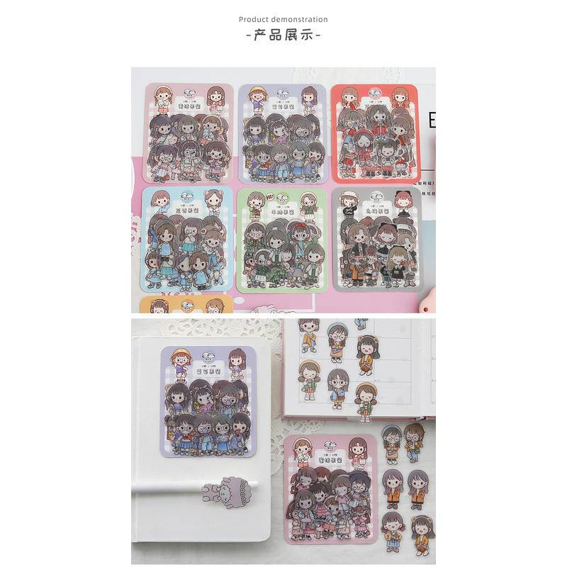 ⭐ iLado ⭐【10PCS】 telado sticker PET Không Thấm Nước Nhãn Hình Dán Cute Sticker Dễ Thương Sticker Trang Trí Sổ Dán Sổ Lưu Trữ Sticker Tập Vở Hiểm Bộ Sticker Nhãn Dán Sổ Chiết Lưu Trữ Trang Trí Sổ Hình Dán Sticker