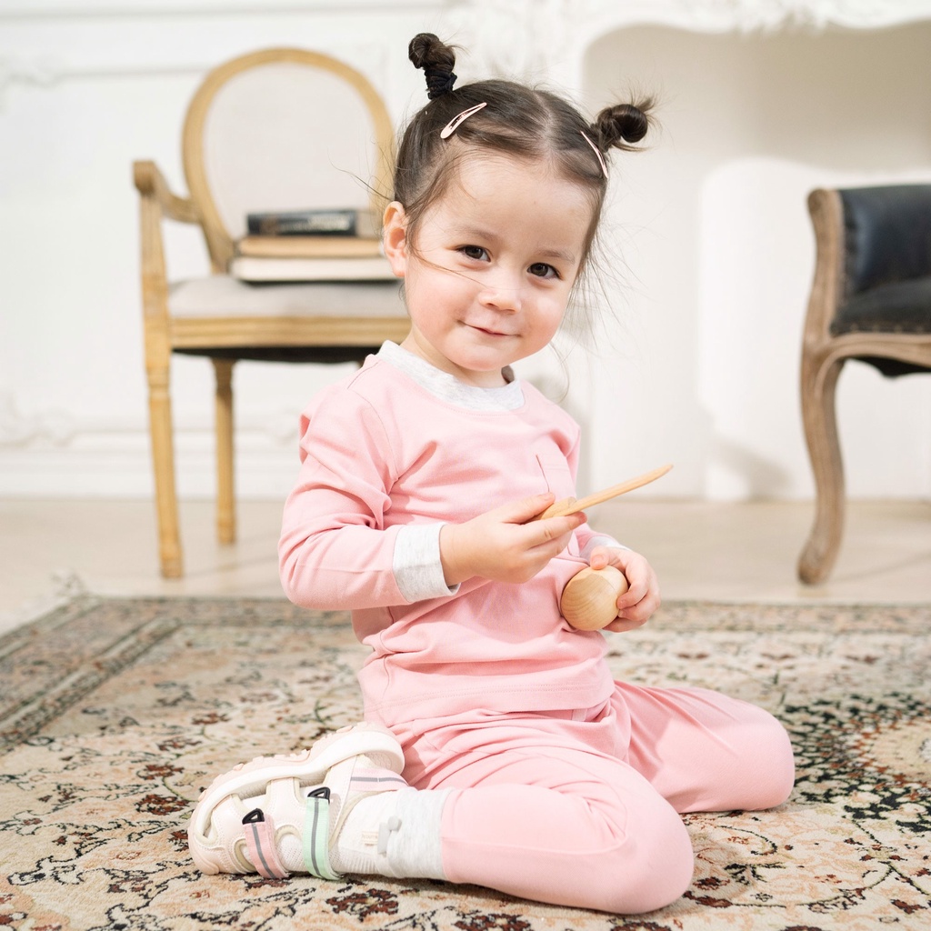Bộ dài tay cổ tròn Ponie Bu baby cho bé từ 6m - 4Y