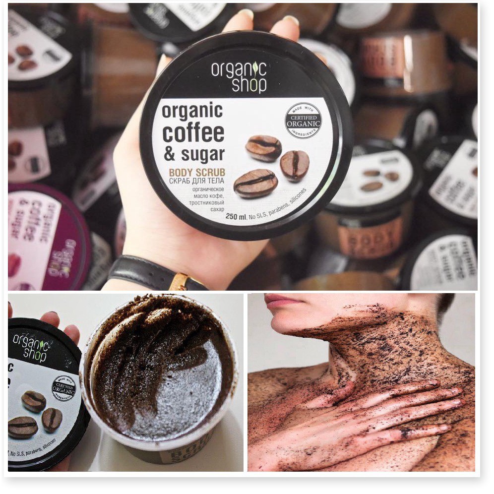 [Mã giảm giá] Tẩy Tế Bào Chết Toàn Thân Organic Shop Organic Coffee & Sugar Body Scrub (250ml)