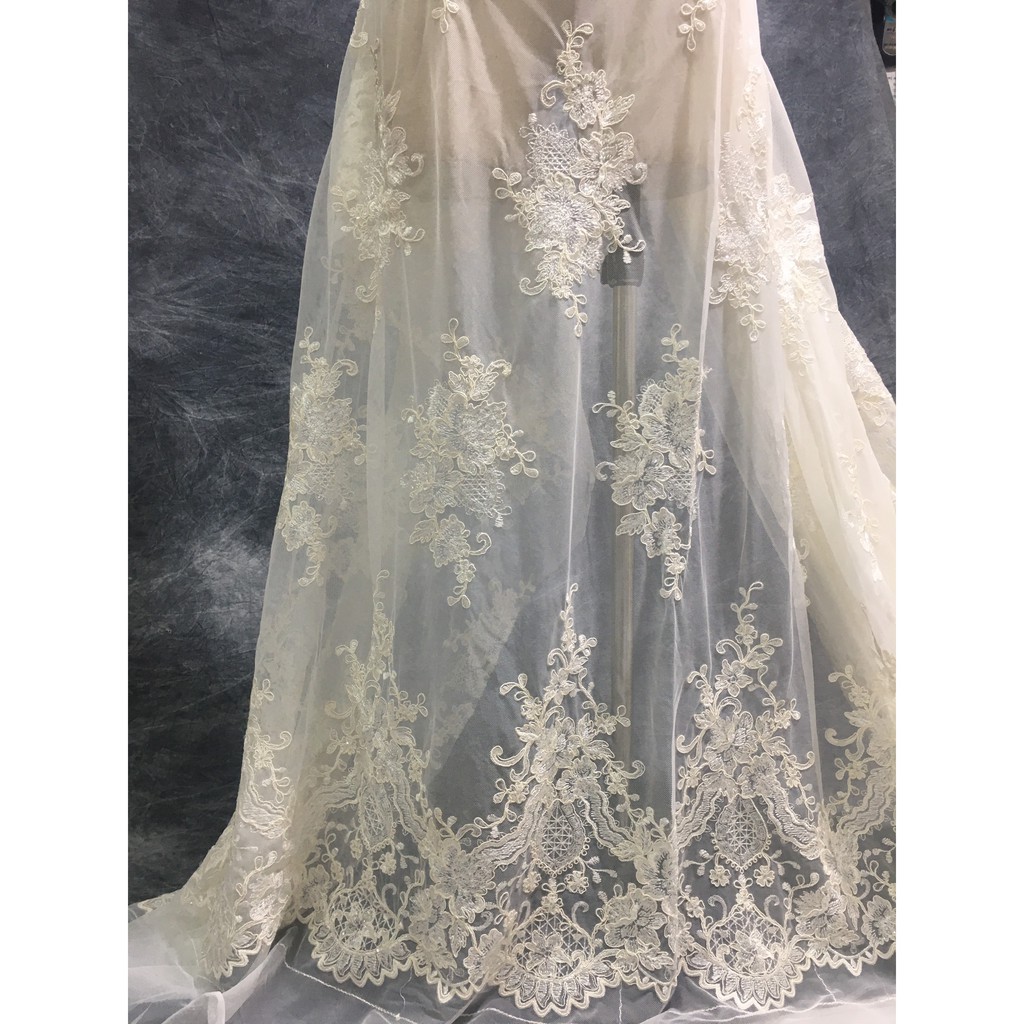 Ren set cao cấp RC170501+RB170506 khổ 1,7m dùng may váy đầm thời trang, váy cưới, làm đồ decor trang trí, đồ lót