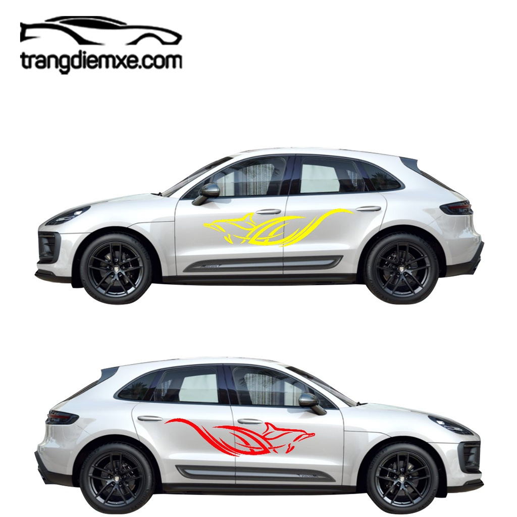 Decal Dán Xe Dáng Con Cáo Tem Dán Xe Bao Xịn Xò Trangdiemxe