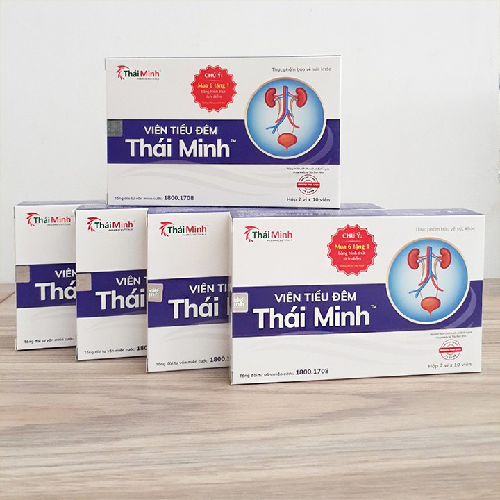 [CHÍNH HÃNG MUA 6 TẶNG 1 ]  Viên Tiểu Đêm Thái Minh-  Hỗ Trợ Tình Trạng Tiểu Đêm (20 Viên)