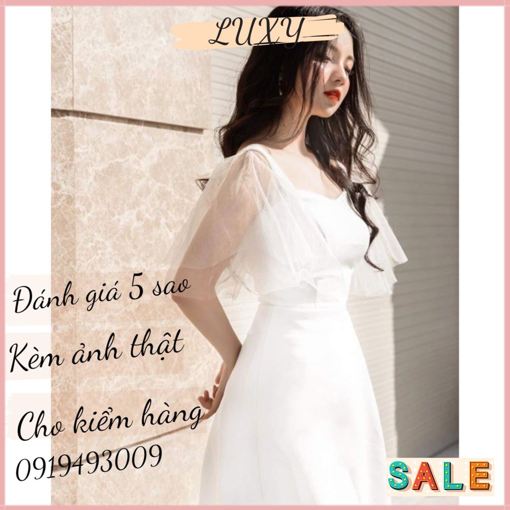 [Đầm dự tiệc] dáng xòe phối tay lưới siêu xinh [VÁY XINH KÈM ẢNH THẬT] | BigBuy360 - bigbuy360.vn