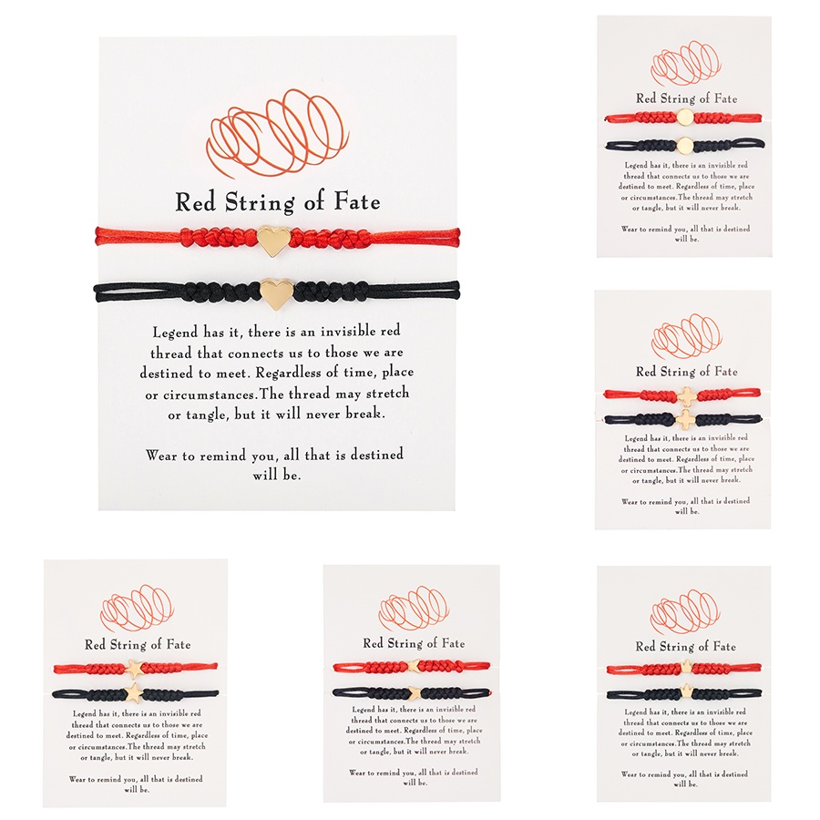 Vòng đeo tay RINHOO FRIENDSHIP dây bện thắt 6 nút có thể điều chỉnh phối mặt tùy chọn