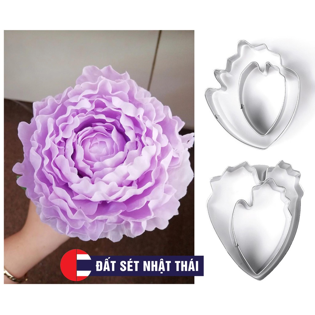 KHUÔN HOA MẪU ĐƠN PEONY HOA ĐƯỜNG, XÔI HOA ĐẬU, KHUÔN CẮT HOA ĐẤT SÉT