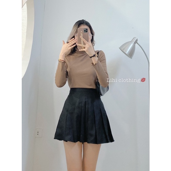 ÁO THUN HÀN CHẤT SIÊU CO GIÃN 4 CHIỀU CỔ LƯỢN SÓNG MS16671