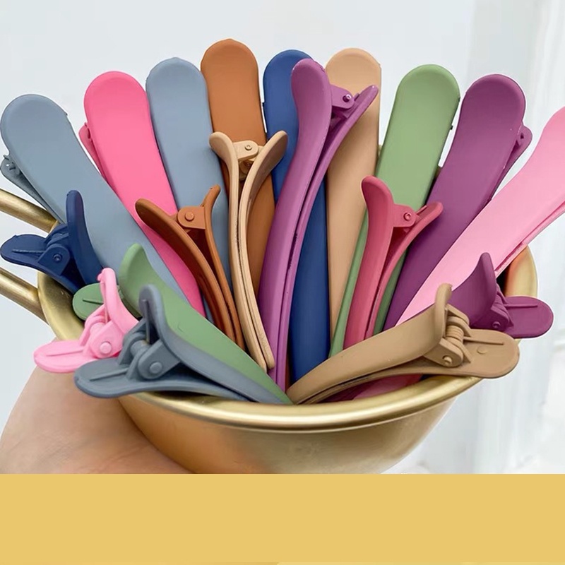 Kẹp tóc acrylic màu kẹo trơn dễ thương cho nữ