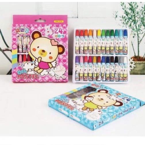 COMBO sỉ 10 vỉ Bút Sáp Dầu Tô Chuẩn Màu Không Độc Hại Bảo Vệ Môi Trường 12 Màu 18 Màu 24 Màu