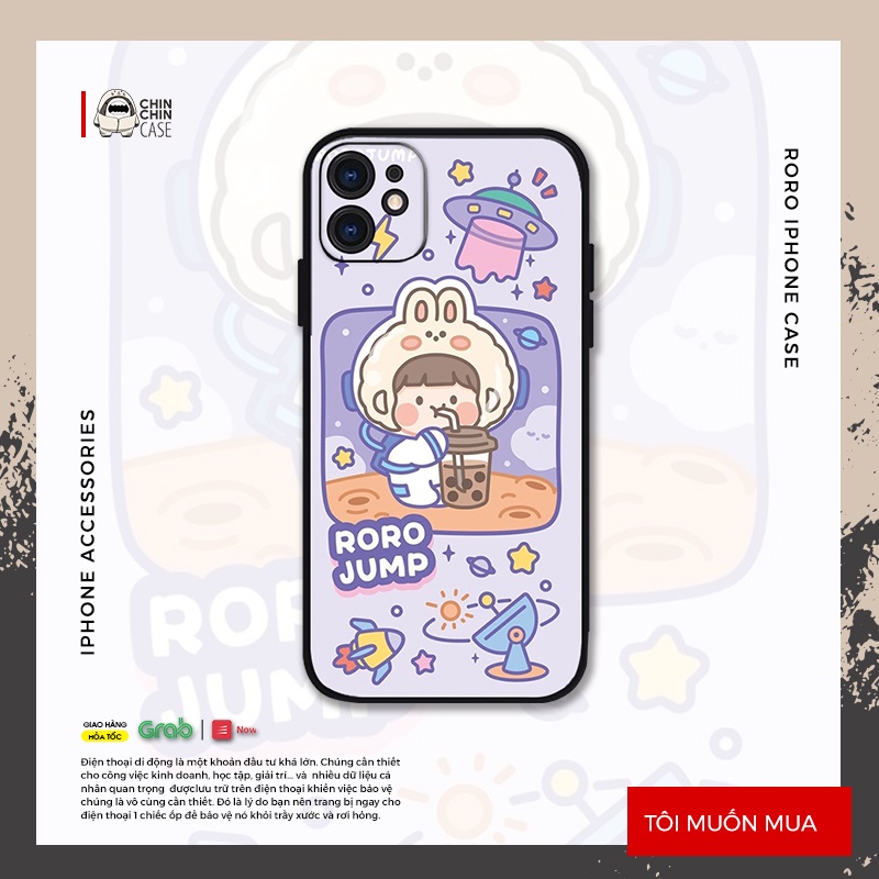 Ốp lưng iPhone Roro Trà Sữa chống sốc cho iPhone 6/6pl/6s/6spl/7/7pl/8/8pl/x/xs/11/12/13/pro/max - Chinchincase