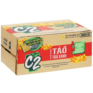 Trà xanh C2 Táo 360ml thùng 24 chai