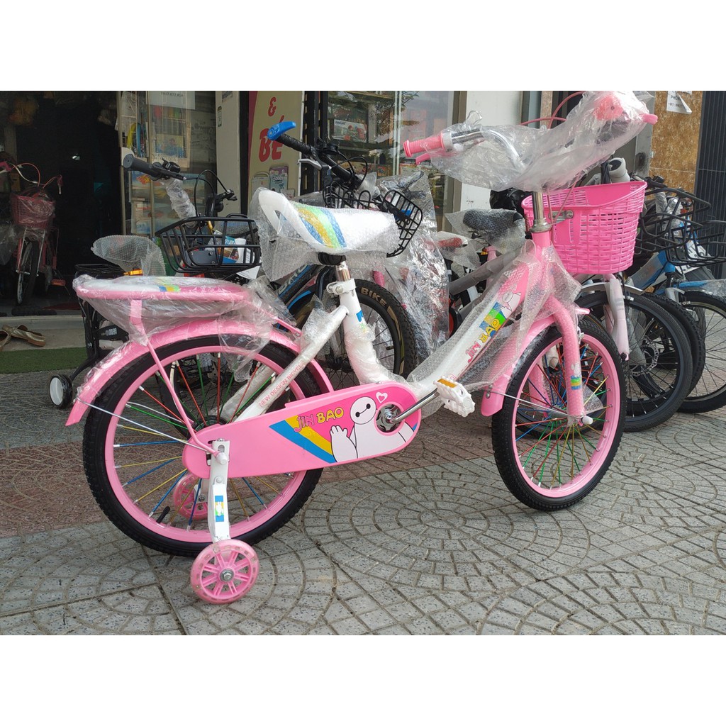 XE ĐẠP BÉ GÁI FULONG CAO CẤP THIÊN NGA VỎ TRẮNG HỒNG