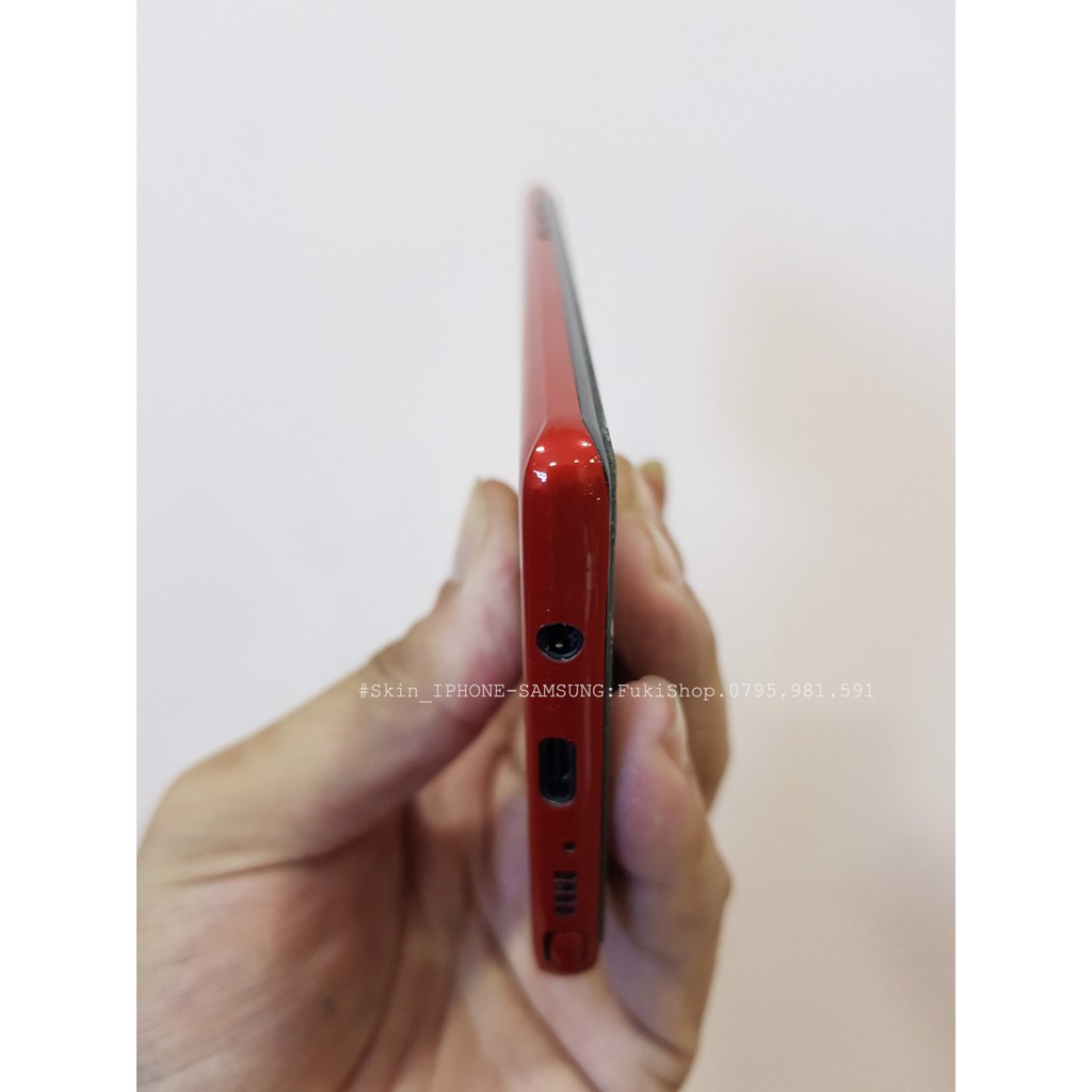 Tấm Dán Skin FULL Viền Đỏ Bóng Note8 Note9 Note10 Note10+ Note10Lite ZFlip S20 S20Ultra S20+ S10 A70