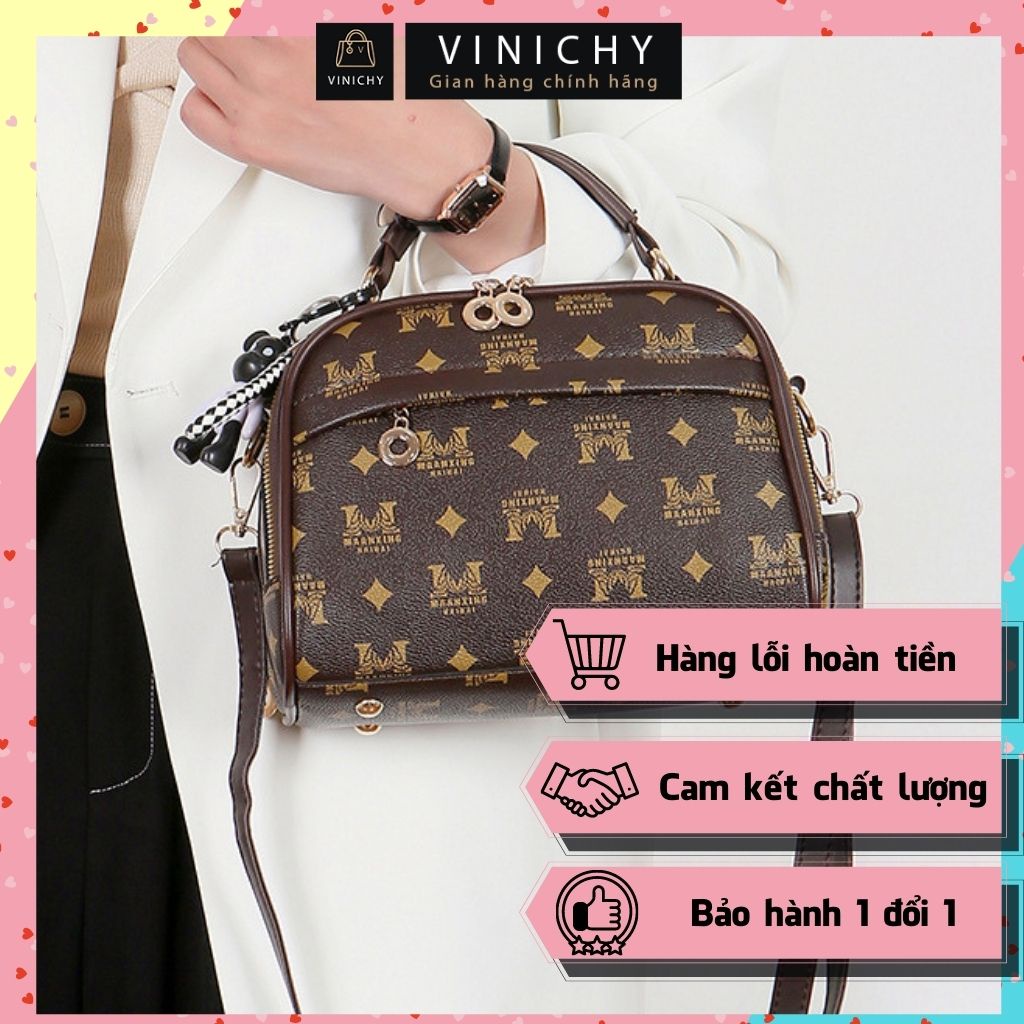 Túi xách nữ đeo chéo, đeo vai, túi đi chơi, đi học VINICHY, da đẹp, thời trang cao cấp size 20cm HA189