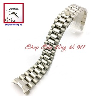 Dây đồng hồ kiểu Ro 3 mắt cao cấp. Màu Trắng Bạc Silver