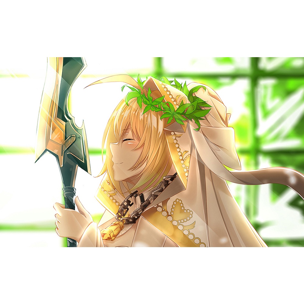 Poster A4 dán tường Anime, decal 21x30 trang trí có keo Fate Extra Wallpapers (1), nhận in theo yêu cầu