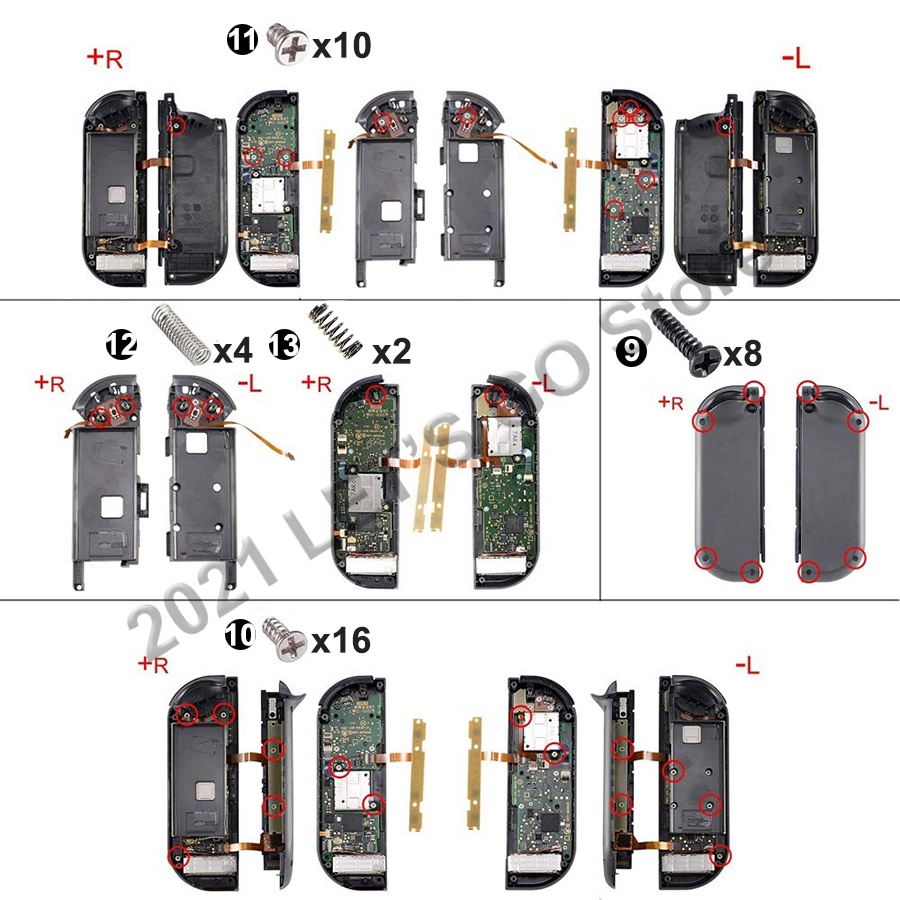 Switch DIY Thay thế Shell Clear Joycon Cầm tay Điều khiển trong suốt cho Các phụ kiện Nintendo Switch & OLED