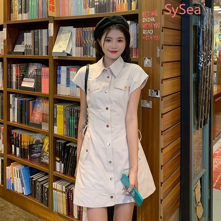 Đầm Công Sở Không Tay Thời Trang Mùa Hè Pháp Dành Cho Nữ