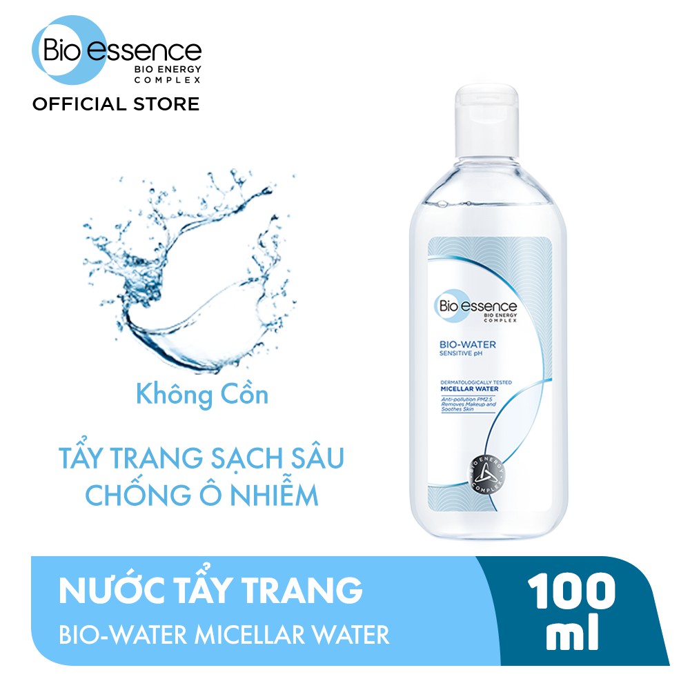 Combo 2 Nước tẩy trang ẩm mượt Bio-Essence Bio-Water 100ml/chai