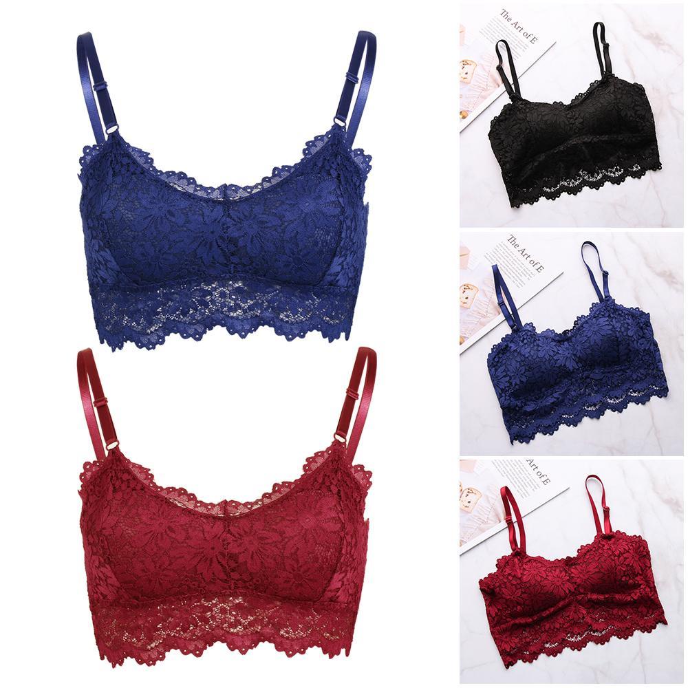 Áo Lót Nâng Ngực Họa Tiết Ren Hoa Thời Trang Cho Nữ