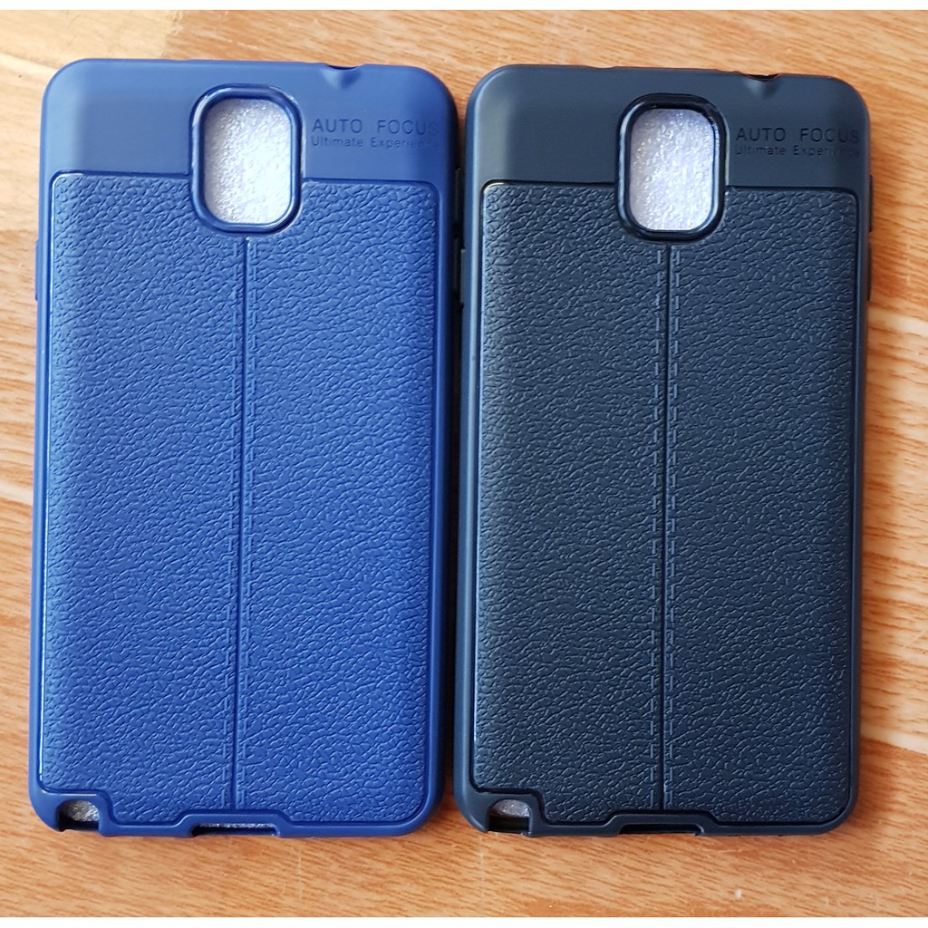 Ốp Lưng Samsung Note 3 Dẻo Giả Da Vân Bóng Cao Cấp