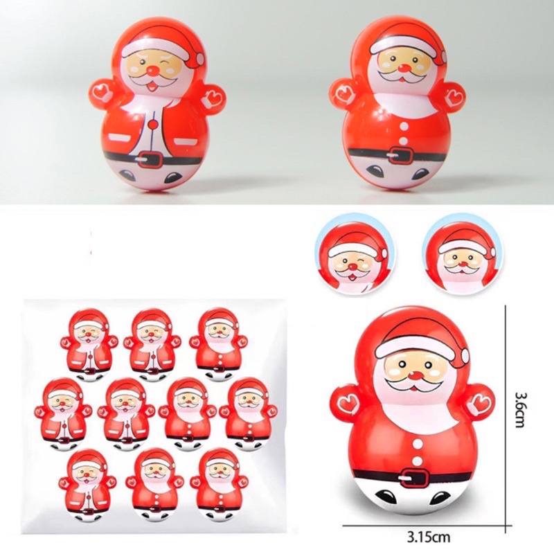 Combo 5 Lật Đật Ông Già Noel, Squid Game Mini - Đồ Chơi Lật Đật Mô Hình Trò Chơi Con Mực 2021 Cho Bé - Smarthome Toys