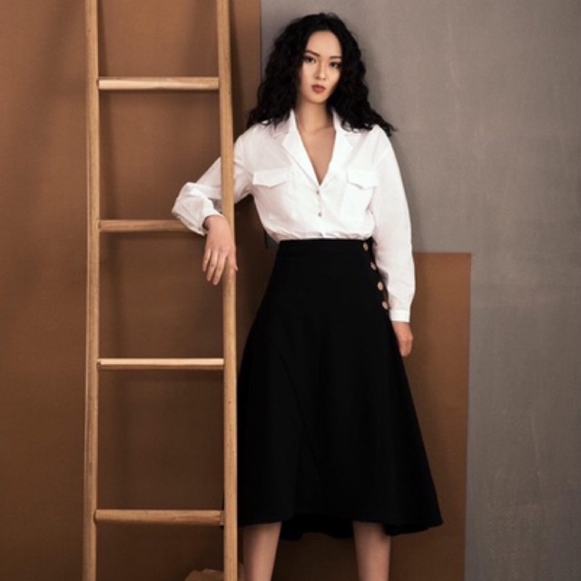 Chân váy midi thanh lịch dành cho nữ Caffeine Studio
