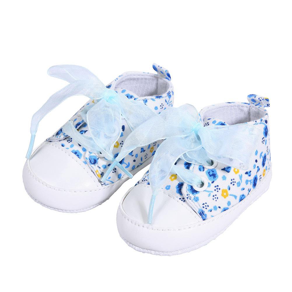 DISKON💗Giày thể thao mềm Canvas Giày in hoa cho bé Giày Antislip Kid Walker