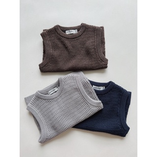 Áo gilet vest len bé trai Macro & Micro Gilet Knitted Vest 22