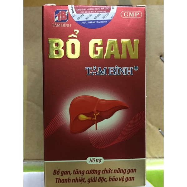 bổ gan tâm bình (bổ gan, tăng cường chức năng gan, thanh nhiệt, giải độc, bảo vệ gan) hộp 60 viên