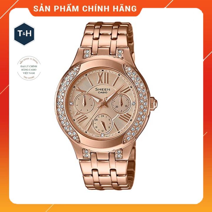 ĐỒNG HỒ NỮ CASIO SHEEN NỮ SHE-3809PG-9A[fullbox]