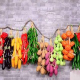 Dây hành tỏi ớt ,bắp ngô trang trí - củ quả giả - Trang trí quán cà phê, bếp, quán ăn