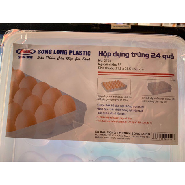 Hộp đựng trứng 24 quả Song Long cao cấp Tuanh_shop