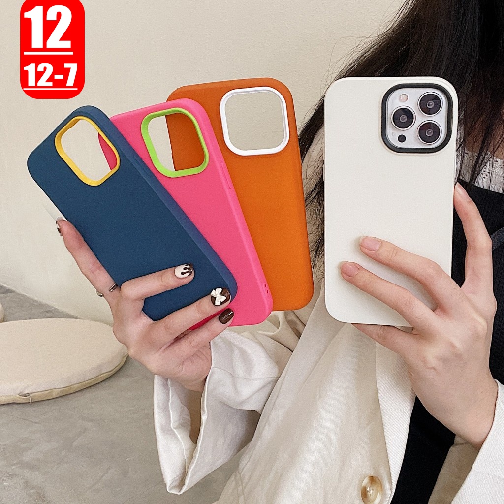 Ốp Điện Thoại Silicon Chống Rơi 3 Trong 1 Cho iPhone 12 11 Pro Max X XS XR XS Max 7 8 plus 12-7