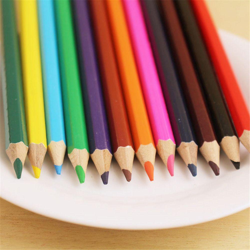 ELEGANT Bút Chì Màu Nhiều Màu Dễ Thương Dùng Vẽ Tranh / Tô Màu Nước Trong Trường Học / Văn Phòng