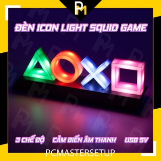 Đèn icon light playstation trang trí để bàn, có nháy theo nhạc