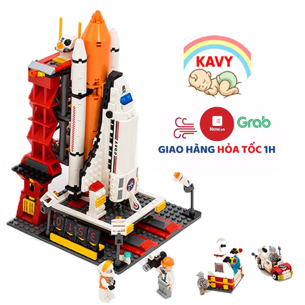 Bộ đồ chơi lắp ghép tàu vũ trụ con thoi KAVY khám phá không gian với 671 đẹp bền chi tiết sắc sảo