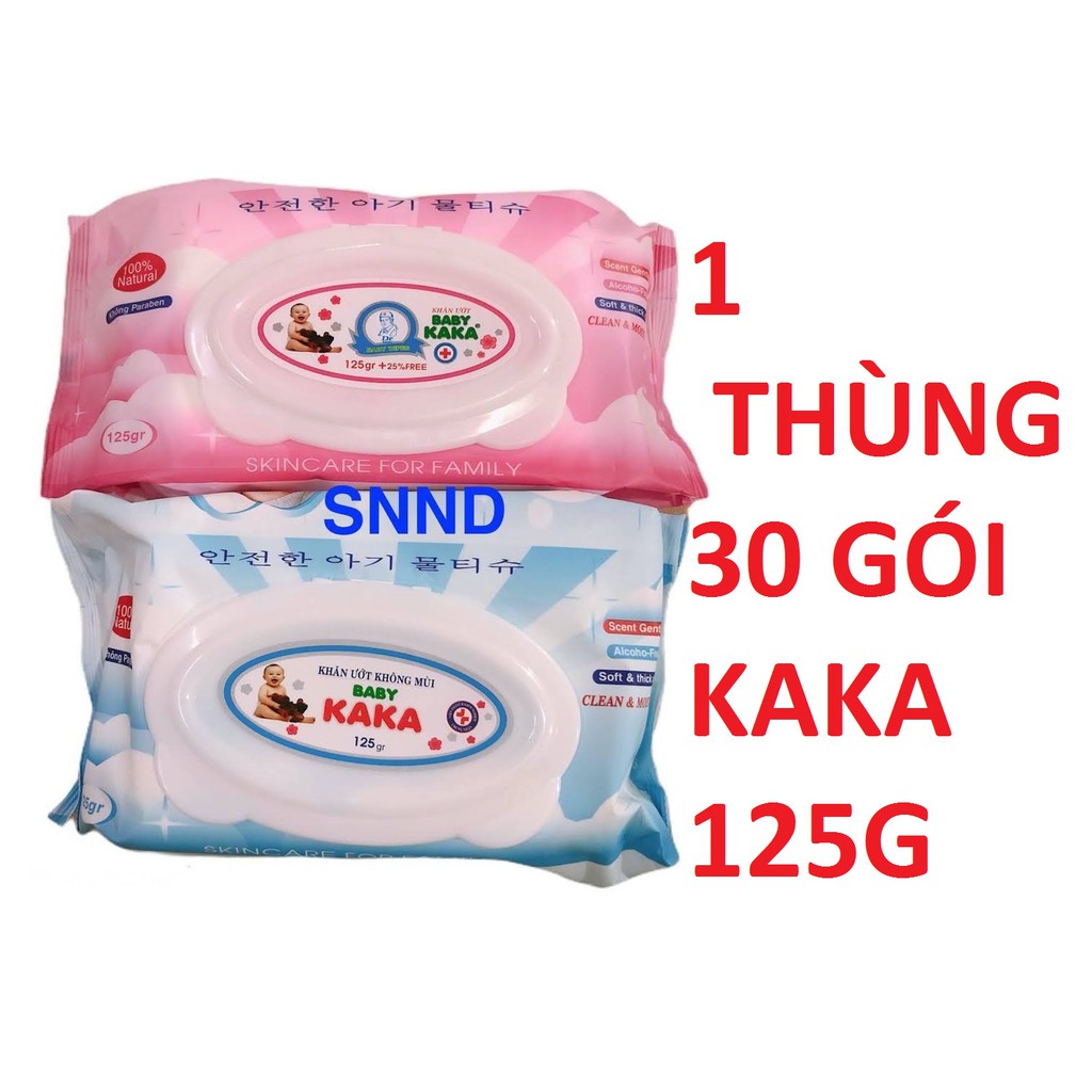 1 thùng giấy ướt kaka 125g 30 gói có mùi và không mùi